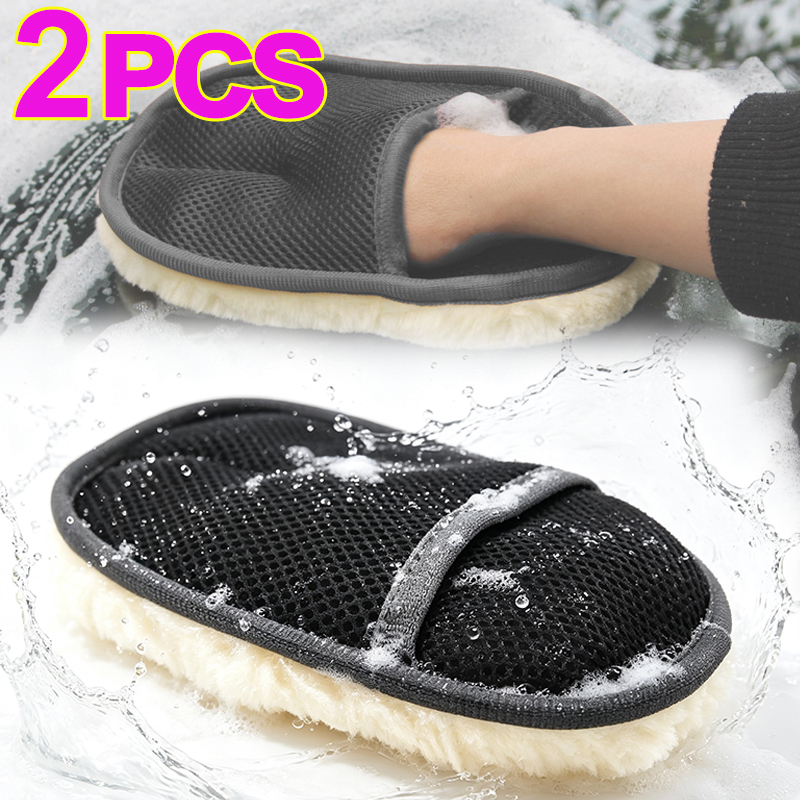 Car Detailing Wash Mitt Microfiber Wool - Перчатка для мытья автомобиля из микрофибры