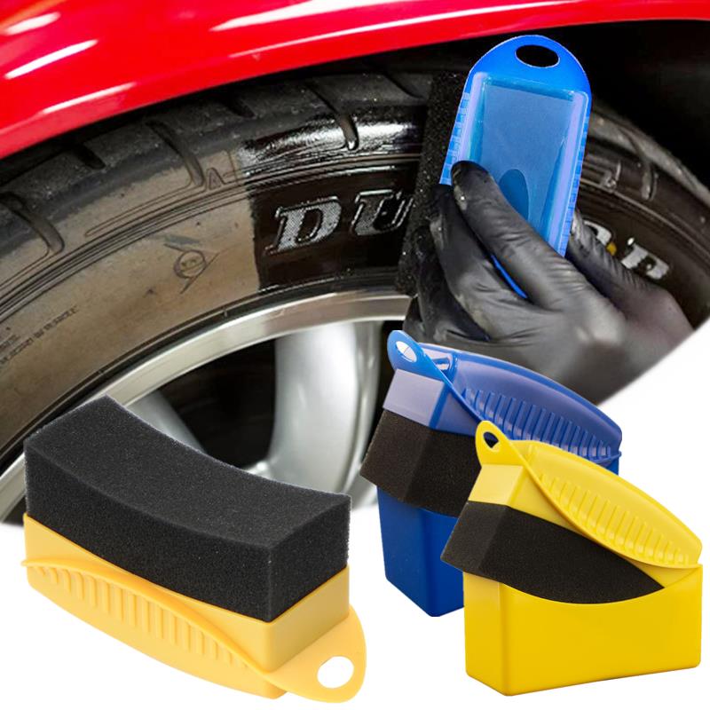 Tire Shine Applicator Curved Sponge Brush - Изогнутая губка-аппликатор для полировки шин, инструмент
