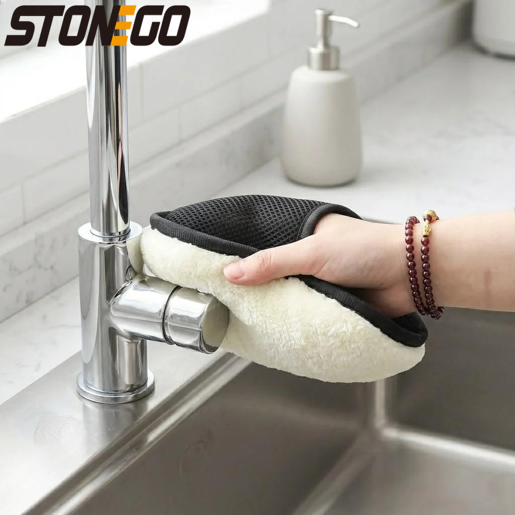 Car Detailing Wash Mitt Microfiber Wool - Премиальные перчатки из микрофибры для мойки