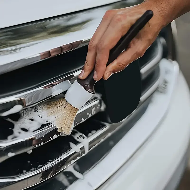 Car Detailing Brush Set Boar Hair Interior - Набор из 3 щеток для детейлинга