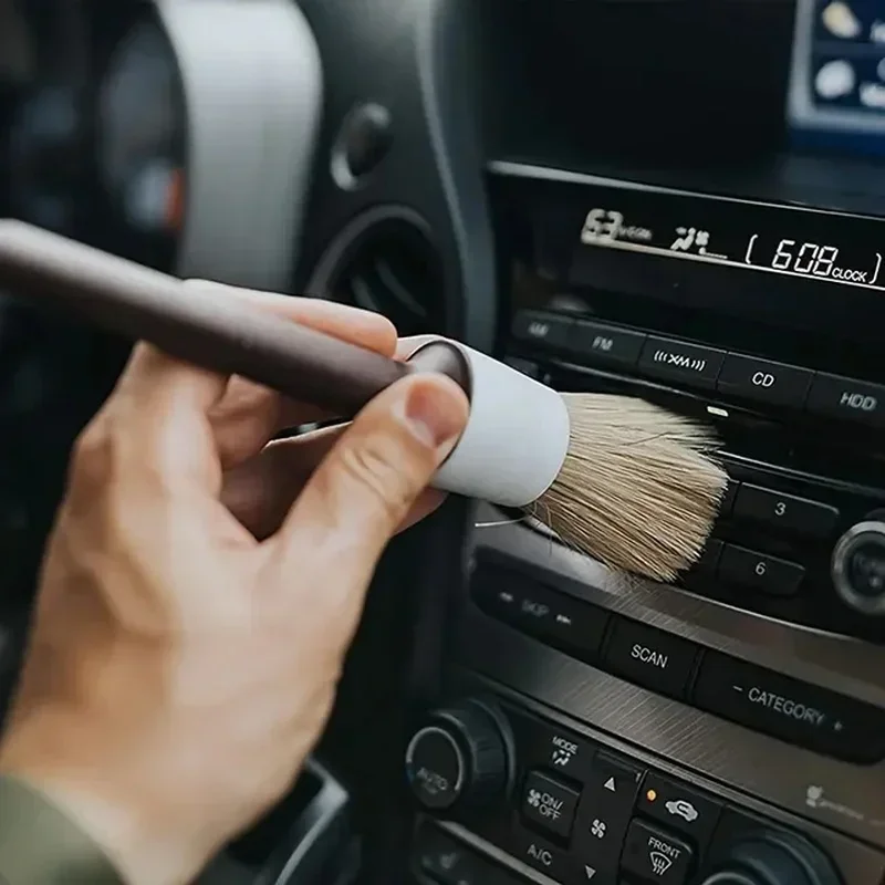 Car Detailing Brush Set Boar Hair Interior - Набор из 3 щеток для детейлинга