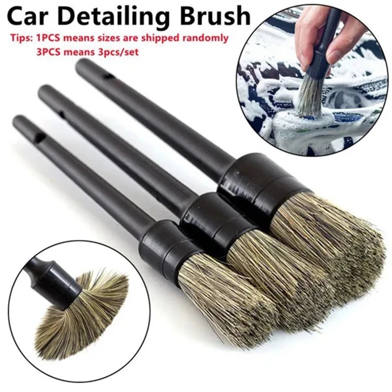 Набор из 50 штук: 3 щетки для  – обзор и цена Car Detailing Brush Set Boar Hair Interior