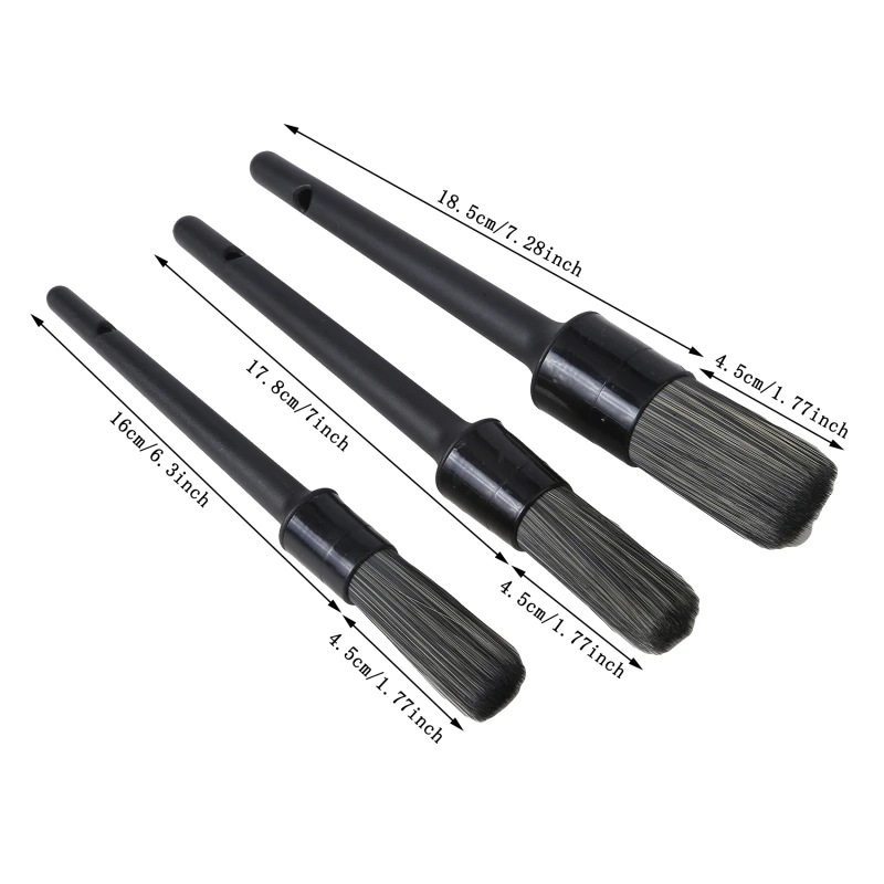 Набор из 50 штук: 3 щетки для  – обзор и цена Car Detailing Brush Set Boar Hair Interior