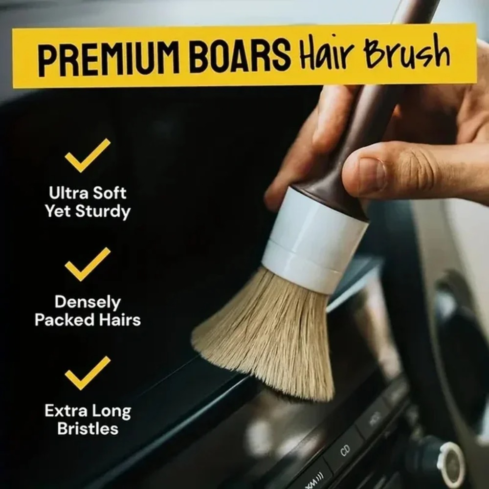 Набор из 3-х щеток для чистки  – обзор и цена Car Detailing Brush Set Boar Hair Interior