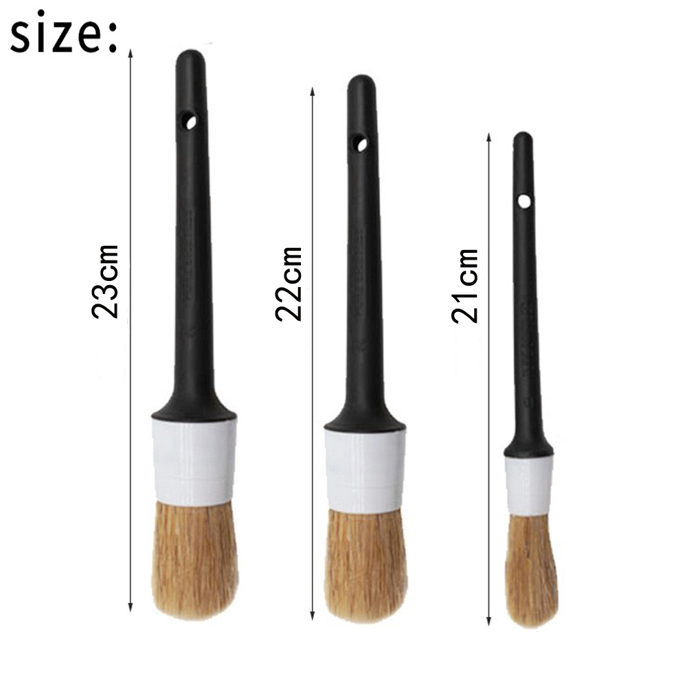 Набор из 3 щеток для чистки ав – обзор и цена Car Detailing Brush Set Boar Hair Interior