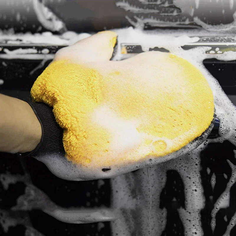 Перчатки-митты для полировки и – обзор и цена Car Detailing Wash Mitt Microfiber Wool