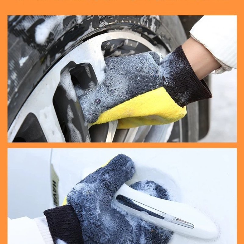 Перчатки-митты для полировки и – обзор и цена Car Detailing Wash Mitt Microfiber Wool