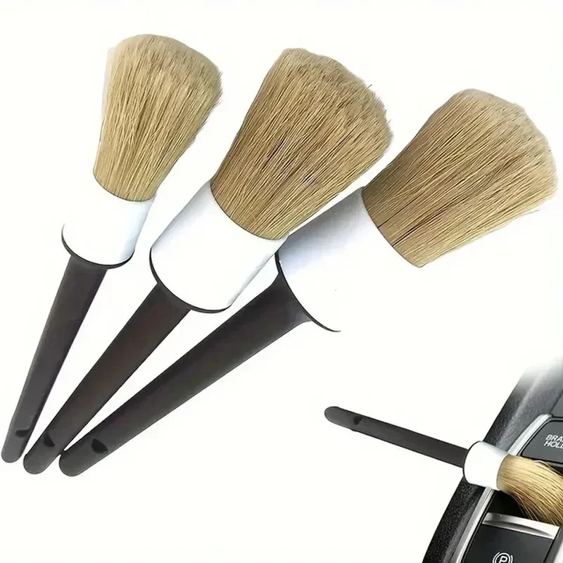 Набор из 3 щеток для детейлинг – обзор и цена Car Detailing Brush Set Boar Hair Interior