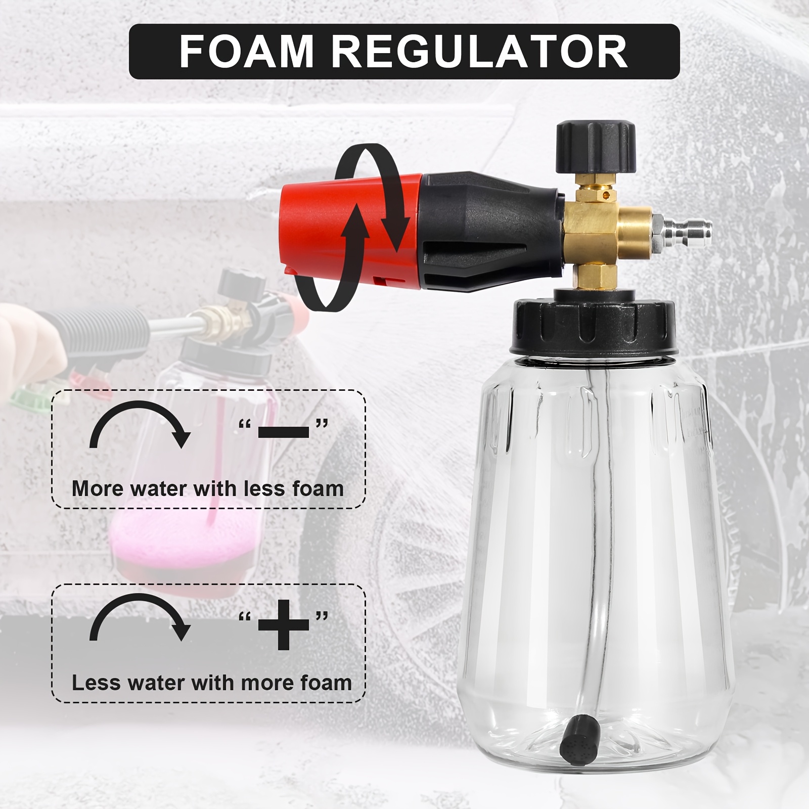 Сверхмощная регулируемая пеноп – обзор и цена Foam Cannon Pressure Washer Wide Mouth
