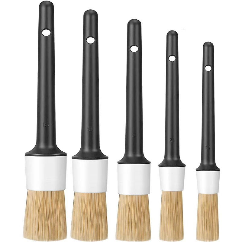 Набор из 3/5 кистей для ухода  – обзор и цена Car Detailing Brush Set Boar Hair Interior