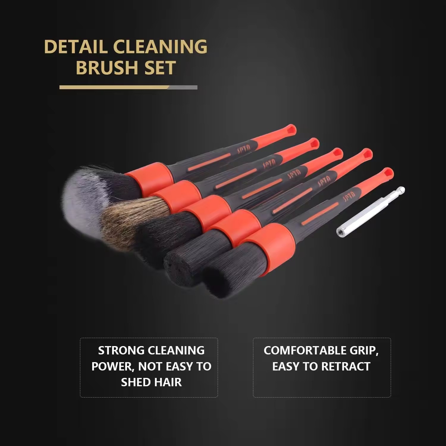 SPTA 5 шт., набор щеток для де – обзор и цена Car Detailing Brush Set Boar Hair Interior
